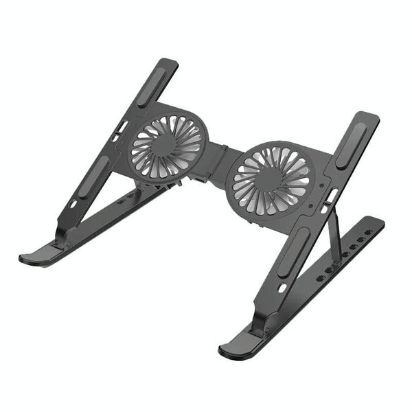 Pro Ambient Light Foldable Fan Cooling Laptop Aluminum Alloy Heightening Stand Carousel 1