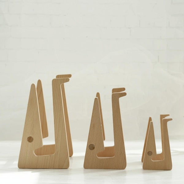 Large Bamboo Wood Computer Cooling Bracket Beech Wood Tablet Desktop Storage ... Carousel 2