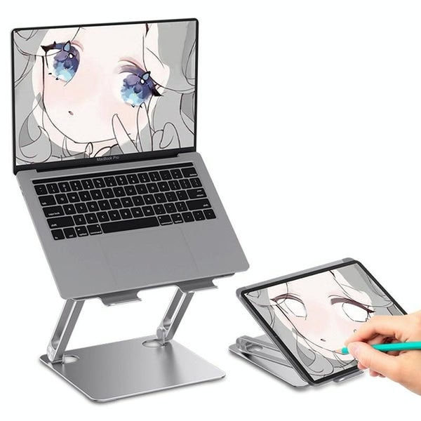 Aluminum Laptop Tablet Stand Foldable Elevated Cooling Rack Carousel 2