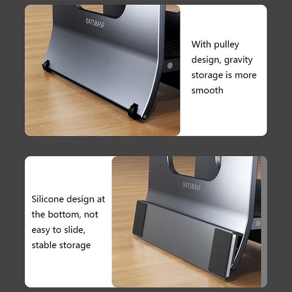 H-type Alloy Laptop Gravity Automatic Storage Rack Grey Carousel 7