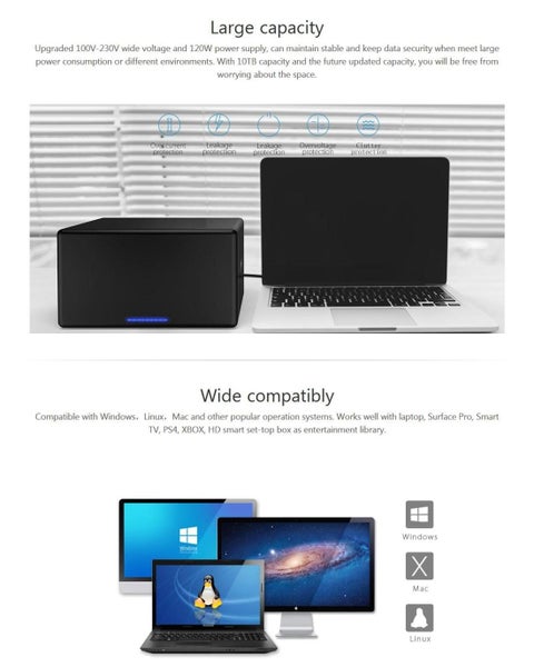 8 Bay USB C 3.1 to Sata Hdd Dock Carousel 8