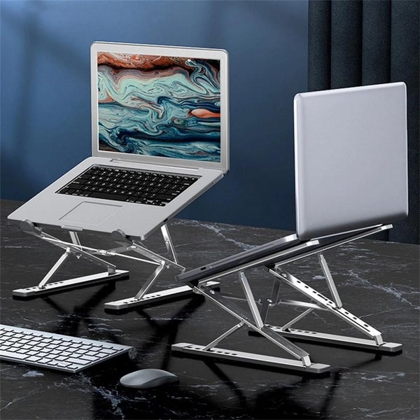 Double-layer Foldable Lifting Aluminum Alloy Laptop Heat Dissipation Stand Carousel 2