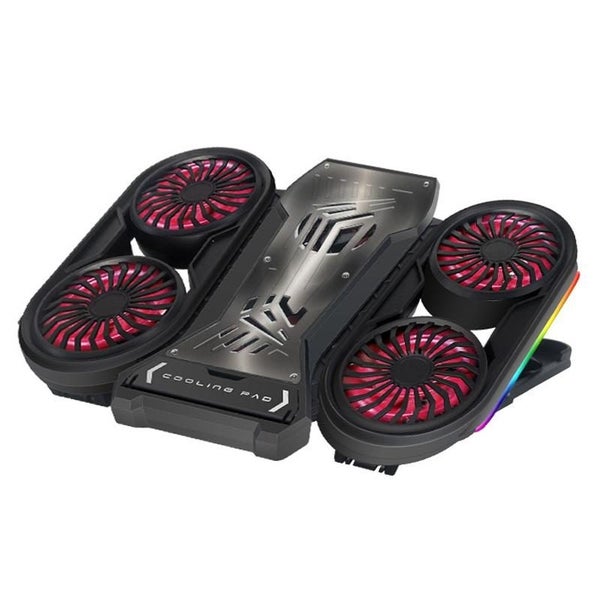 RGB Laptop Cooler with Phone Holder Carousel 1