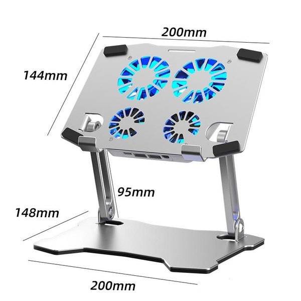 Tablet Holder Aluminum Alloy Laptop Radiator with 4 Fans Carousel 7