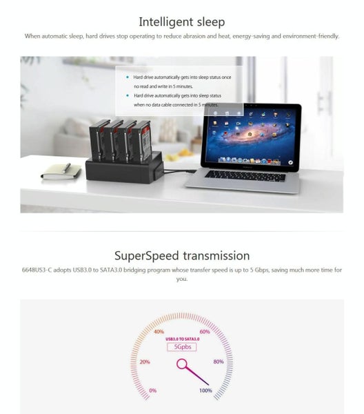 4 Bay USB 3.0 Sata Hdd/ssd Docking Station Carousel 13