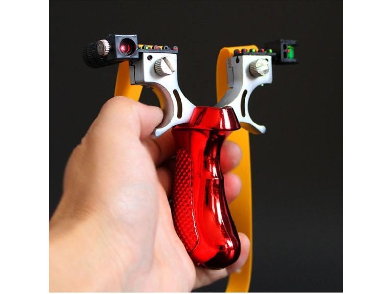 High-power Laser Aiming Slingshot Outdoor Sports Hunting Shooting Catapult Carousel 1