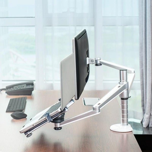 Laptop Monitor Desktop Lifting Bracket Silver Carousel 1
