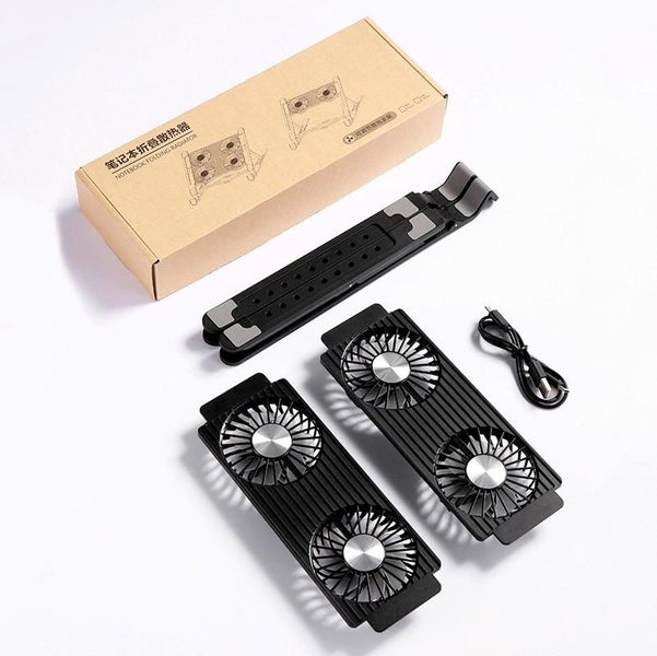 Folding Laptop Cooling Base with Four Fans Carousel 2