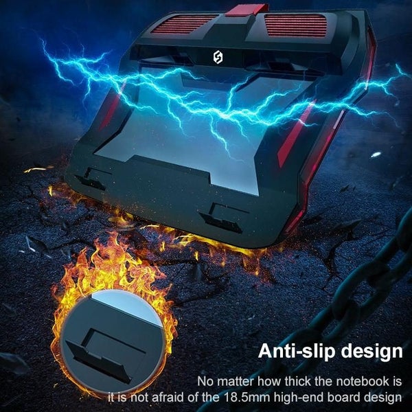 Red Light Dual Fan Laptop Radiator for Laptops Carousel 7