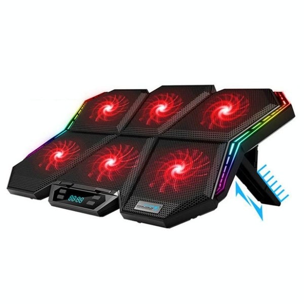 Adjustable RGB Laptop Cooling Base 6 Fans Carousel 1