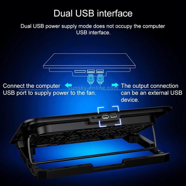 Notebook Computer Base Silent Six-fan Cooling Holder Heat Sink Carousel 6