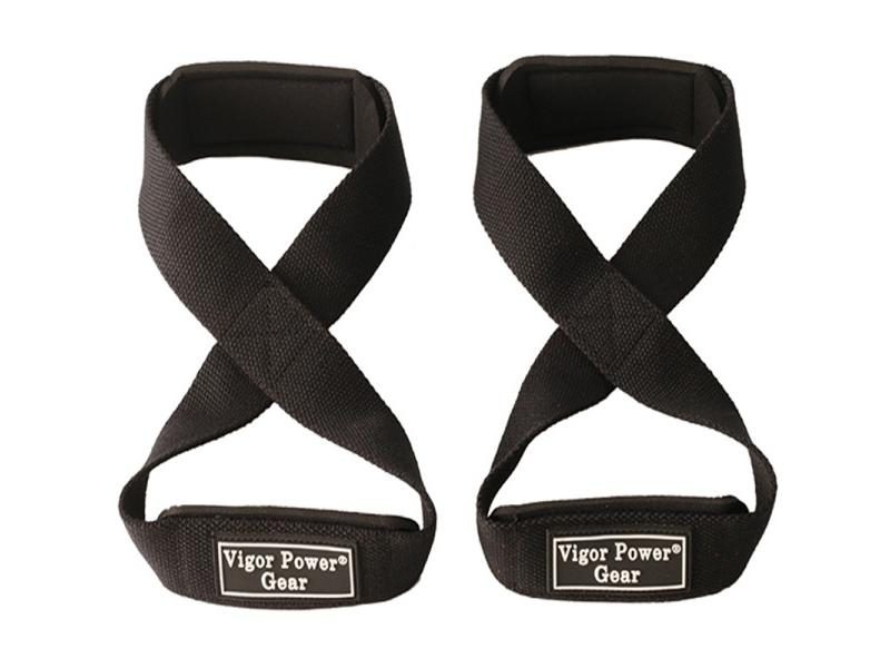 Padded Figure 8 Weight Lifting Wrist Straps Deadlift Powerlifting Belts Hand Carousel 1