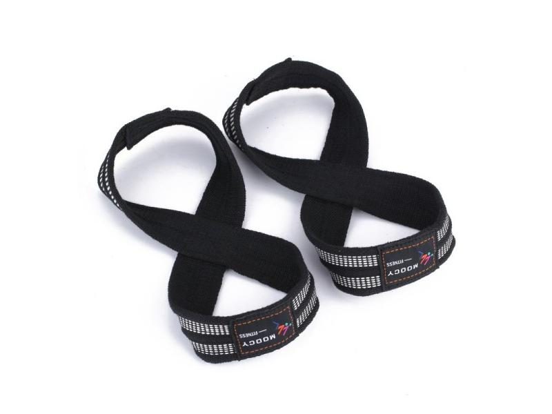 1 Pair Figure 8 Weight Lifting Straps DeadLift Wrist Strap For Pull-ups Carousel 1