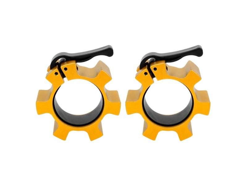 1 Pair 2" Barbell Collar Lock Clips Weight Lifting Bar Buckle Clamp Gym Fitness Carousel 1