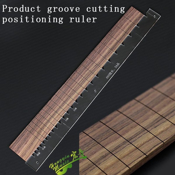 Guitar fingerboard wire groove cutting and positioning of acrylic Carousel 1