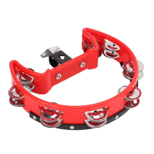single row hand tambourine tambourine with jingle bells handheld percussion drum Carousel 1