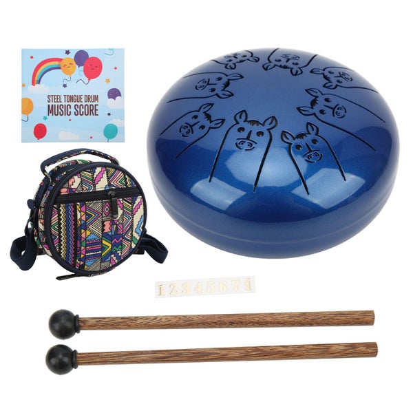 ethereal drum 5.5in tongue drum alloy steel tongue drum percussion ethereal drum Carousel 8
