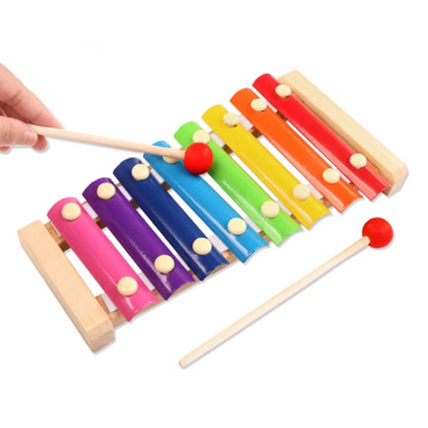xylophone musical toy 8 Key Hand Knock Piano Baby Children Educational Xylophone Carousel 1
