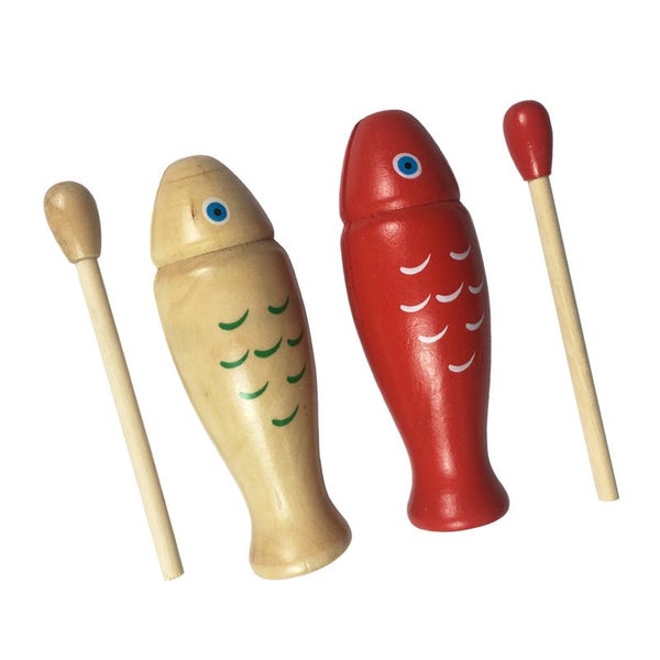 percussion instrument fish toy fish shape percussion instrument toy wood hand Carousel 2