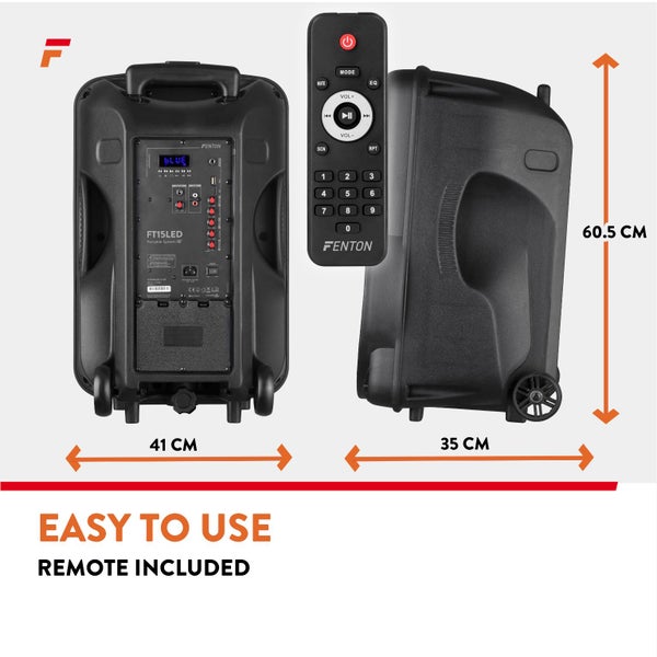 Portable Sound System 15" - UHF Mic - BT Carousel 2