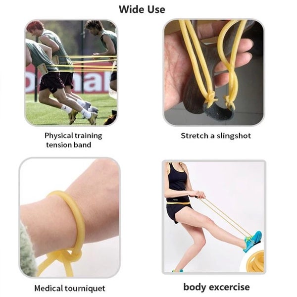 3m Natural Latex Rubber Tube Elastic Slingshots Catapults Tube Band Carousel 7
