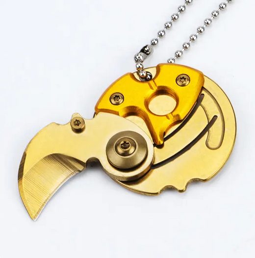 Pocket Round Folding Knife Small Keychain Hanging Coin For Outdoor Carousel 1