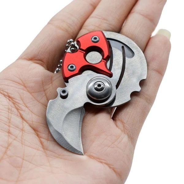 Pocket Round Folding Knife Small Keychain Hanging Coin For Outdoor Carousel 2