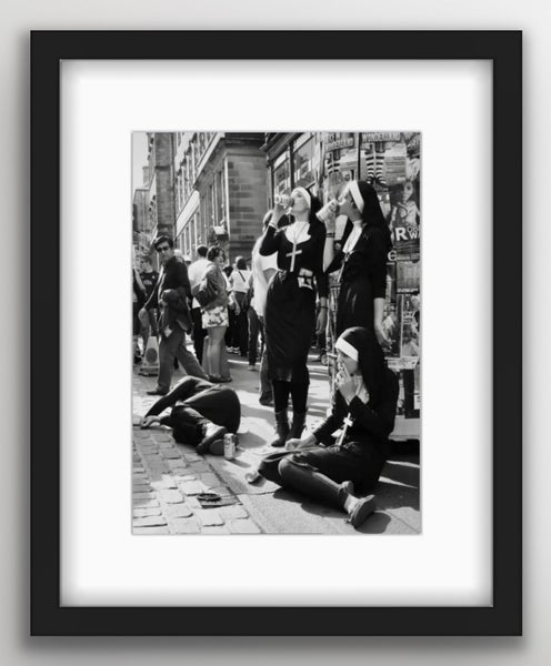 Drinking Nuns | Vintage B&W Wall Art | Framed Photo Carousel 2