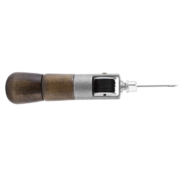 DIY Handmade Leather Hand stitching Tool Sewing Kit Lock Stitch Awl 2 Needles Carousel 2