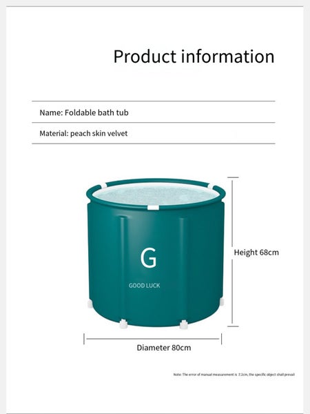 Foldable Portable Bathtub | Hot SPA Tub|Ice Bath Tub for Indoor or Outdoor 80cm Carousel 2