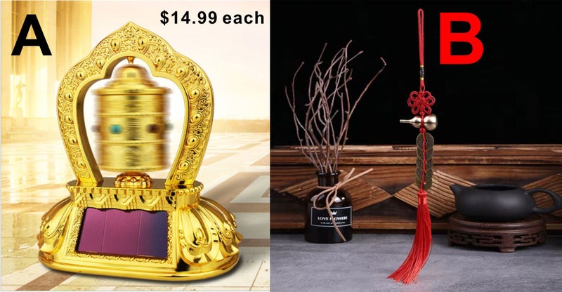 Feng Shui - Prayer wheel Tibet Brand New Carousel 1