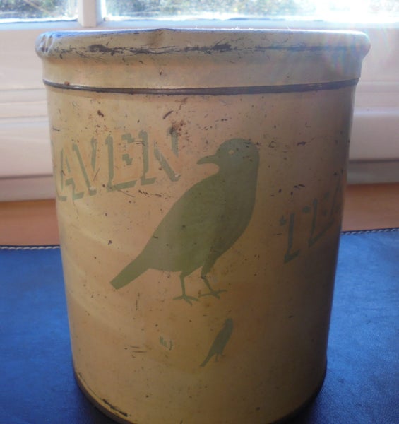 VINTAGE RAVEN TEA TIN Carousel 2