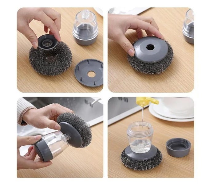 Press-type Automatic Liquid Washing Brush Household Stove Cleaning Brush #DG105 Carousel 6