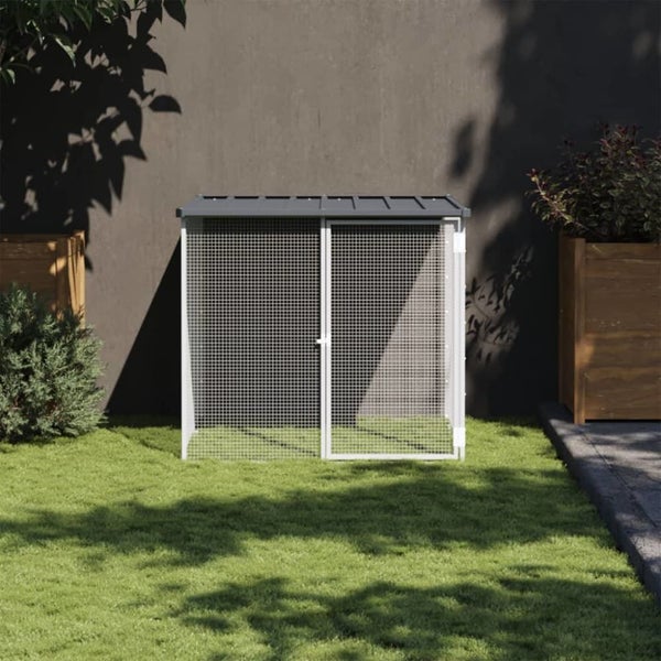 Chicken Cage with Roof Anthracite 103x98x90 Cm Galvanised Steel Oixtti Carousel 1