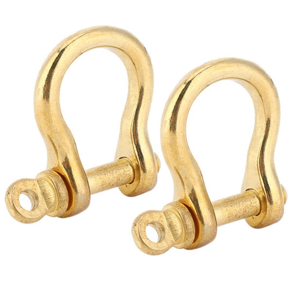 u shackle 2 Set Anchor Shackle Pure Brass U Type Fob Key Ring Hook Golden Carousel 2