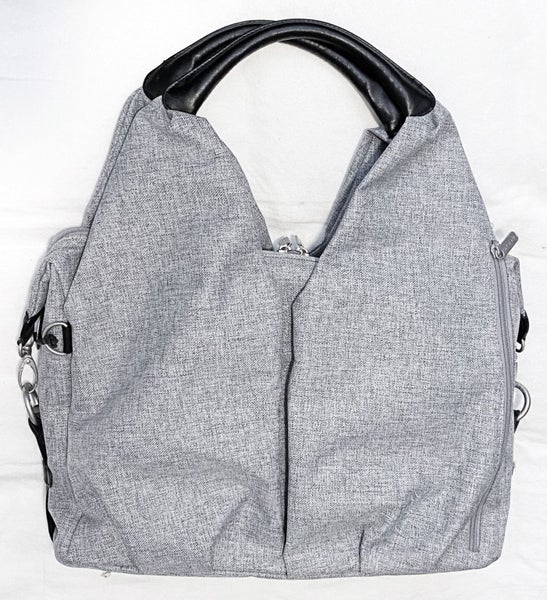LASSIG Green Label Black Melange Nappy Bag (grey with green lining) - unused Carousel 7