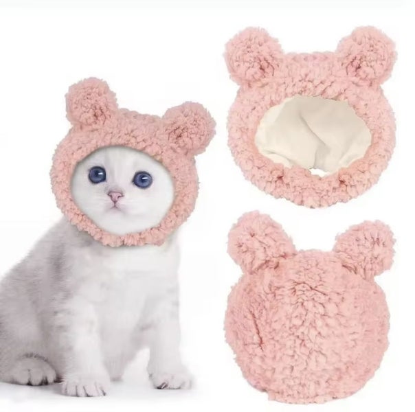 Dog costume pet costume CUTE costume Hat pinkBEAR for small dog and cats Carousel 2
