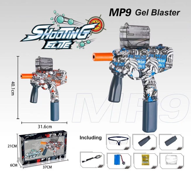 Gel Blaster With extra 10,000PCS Gel Ball, MP9, BLUE CAMO Carousel 1