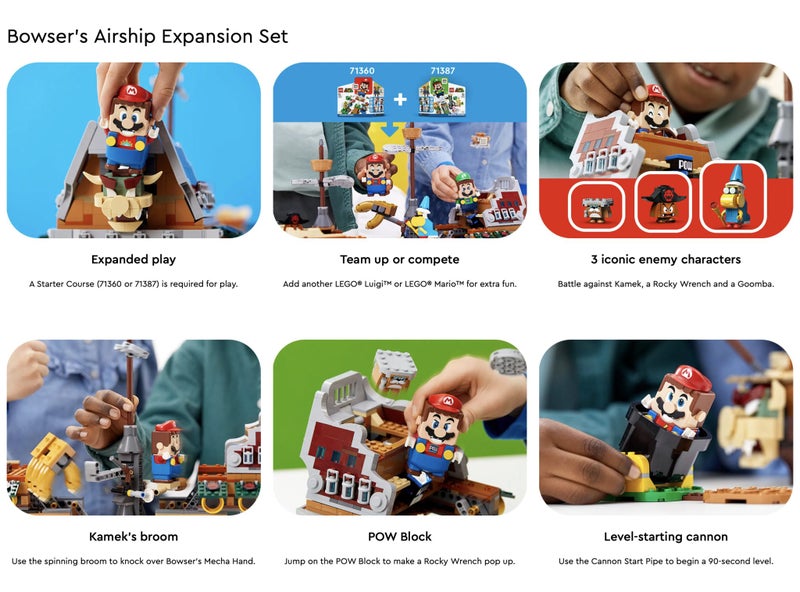 LEGO Super Mario Bowser’s Airship Expansion Set 71391(Retired Product) Carousel 13