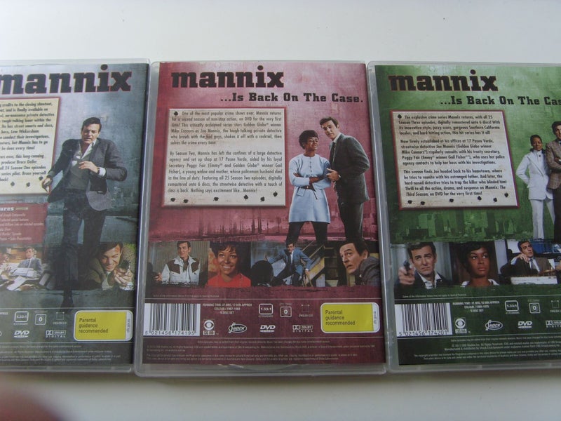 Mannix The First Season The Second Season The Third Season 18 DVDs 60 + Hours!62943346554243111