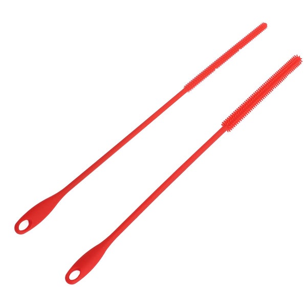 reusable silicone straw cleaner 2Pcs Straw Cleaner Brush Silicone High Density Carousel 8