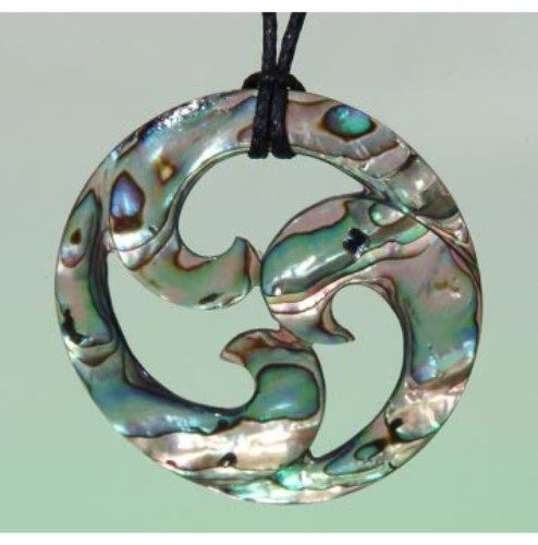 Pendant - Paua Closed Koru Carousel 1