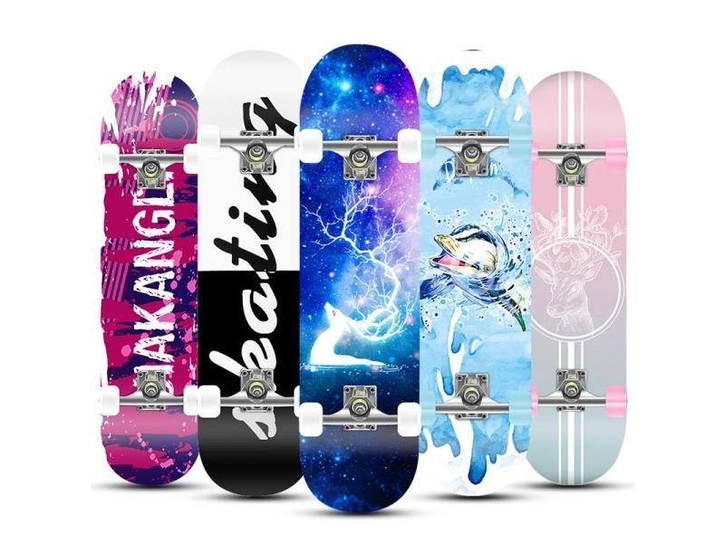 Skateboarders 80cm/31" Beginner Adult Kids Maple Complete Skate Board Cool Carousel 2