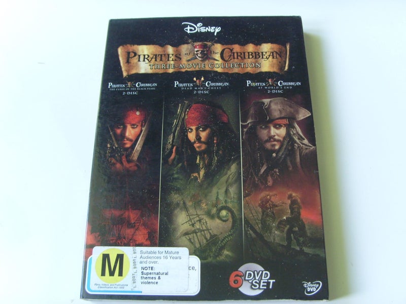 Pirates Of The Caribbean Three Movie Collection 6 DVD Set629404967806741124