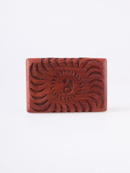 Carved Box Yin & Yang Shisham Wood Carousel 2