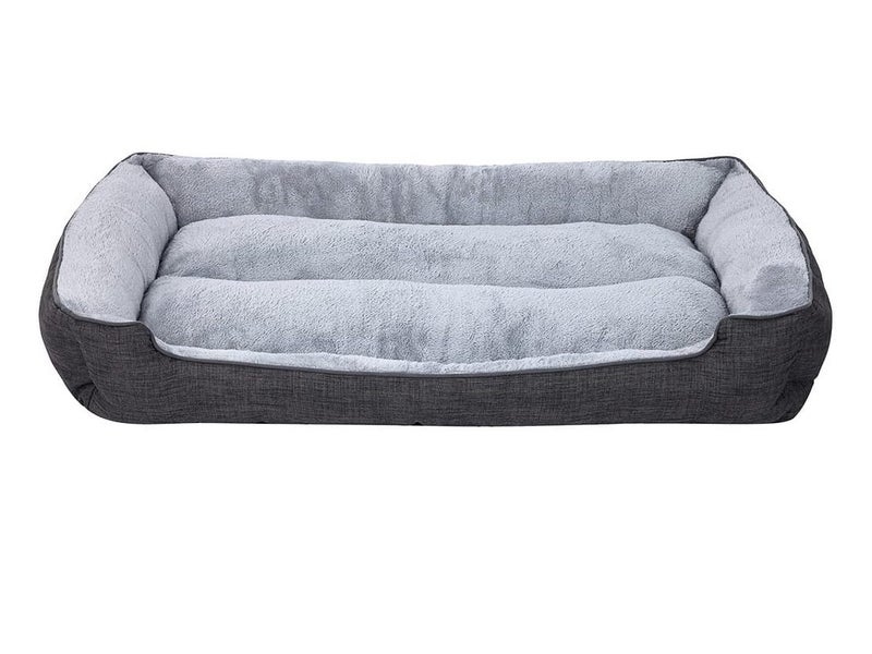 Comfortable Pet Lounge Bed For Dogs & Cats Grey - Extra Large 120x80cm Carousel 2