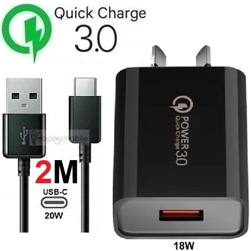 Samsung Charger A02s A11 A12 A13 A32 A33 A50 A53 WALL + 2M Type C Cable 2 meter Carousel 1
