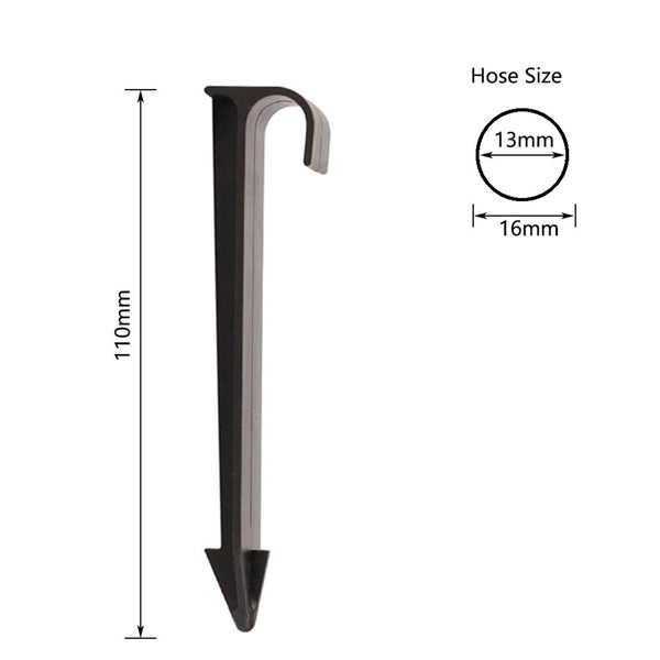 50pcs/set DN16 C-type Ground Stakes For PE Pipe Drip Irrigation Hose Carousel 6
