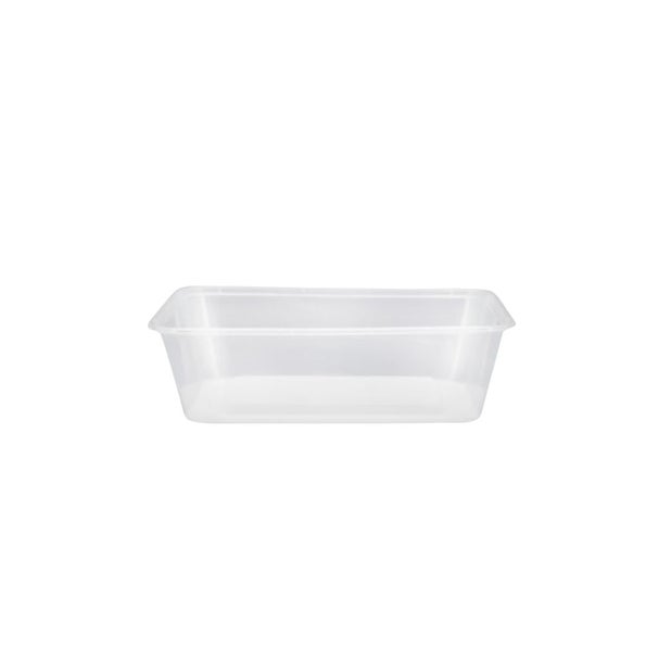 250 X Rectangular Containers 650ml Clear With Lids Salad Fruit Food Container Carousel 1