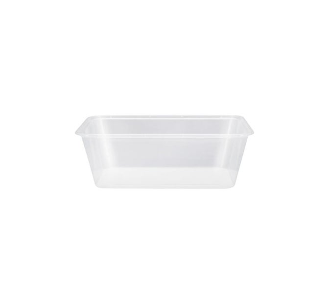 100 X Rectangular Containers 750ml Clear With Lids Salad Fruit Food Container Carousel 1